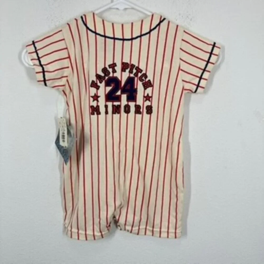 Vintage Kids‎ N Fun Baseball Uniform Outfit Shorts Embroidered Sporty Size 12M